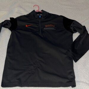 San Francisco Giants Nike Gray Quarter-Zip Pullover